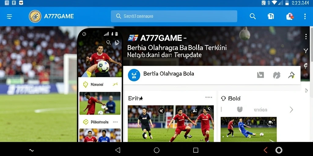 Antarmuka aplikasi A777GAME yang sederhana dan informatif.