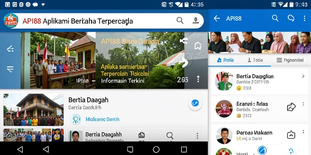 Antarmuka aplikasi API88 menampilkan berita daerah dengan jelas dan informatif.