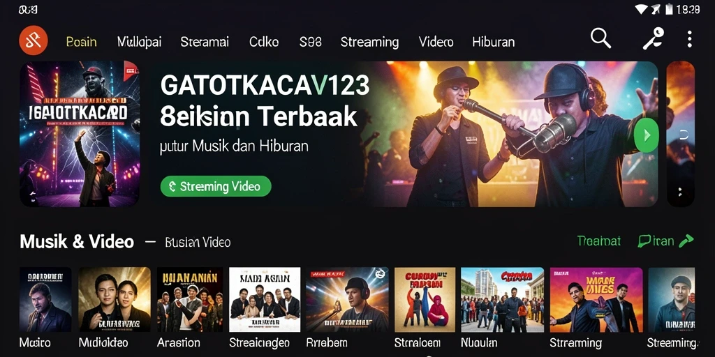 Tampilan antarmuka GATOTKACA123 yang memudahkan untuk menonton video.