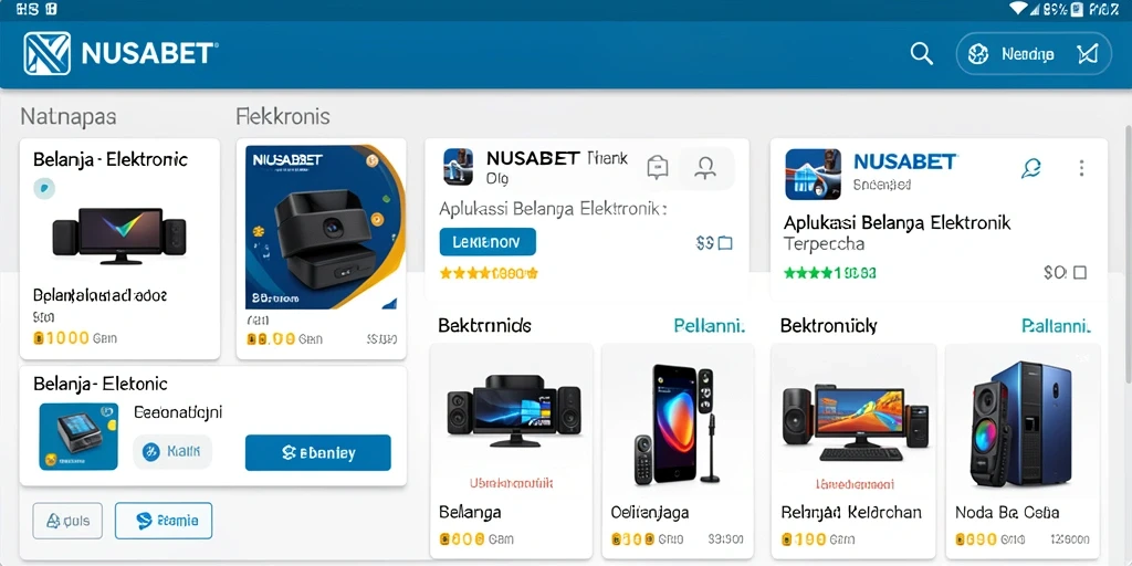 Tampilan antarmuka aplikasi NUSABET yang modern dan menarik.